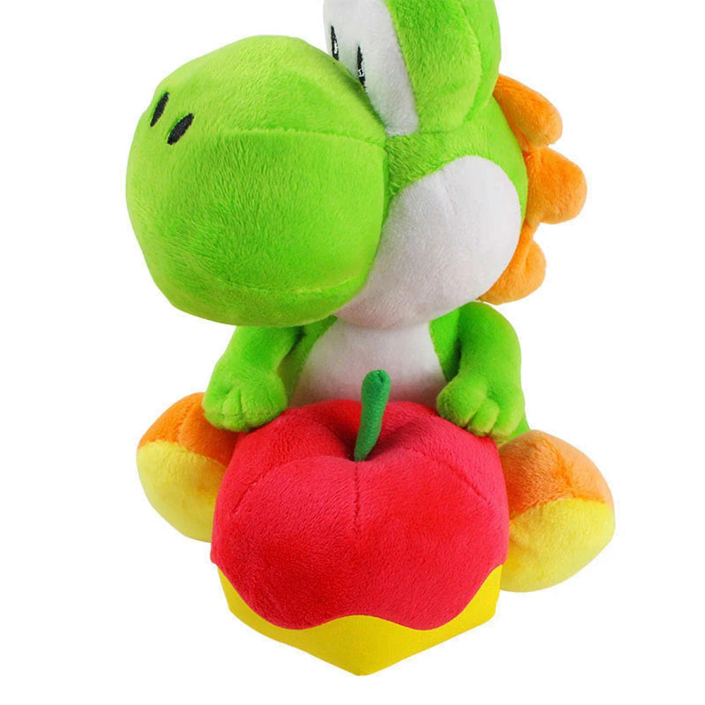 Yoshi with Apple Plush Toy: Soft & Cuddly Game Doll