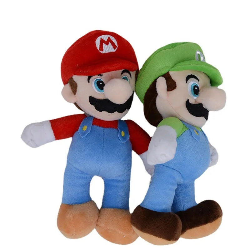 Mario, Luigi, and Yoshi Stuffed Toys