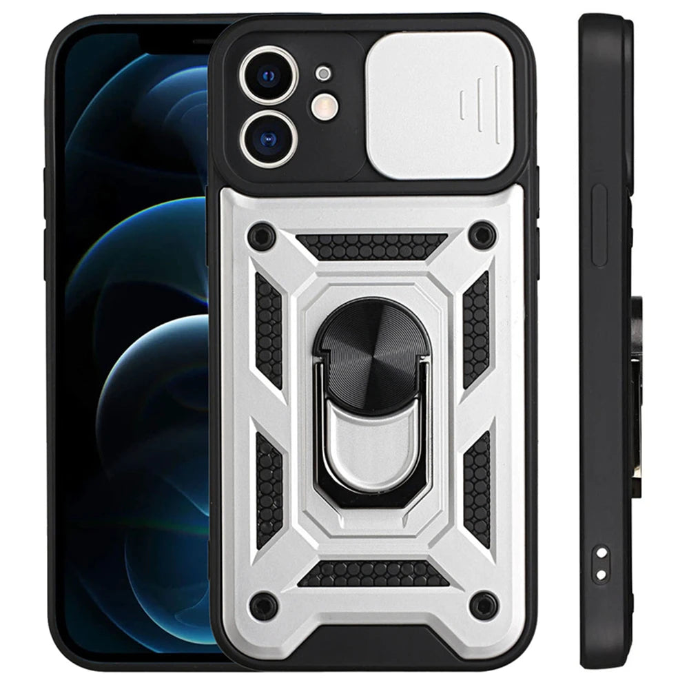 Shockproof Armor Camera Protection Case for iPhone 12, 11, 13, 14 Pro Max & More – Stylish Cover for Active Lifestyle