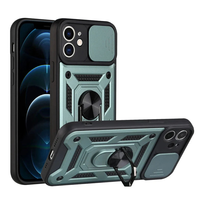 Shockproof Armor Camera Protection Case for iPhone 12, 11, 13, 14 Pro Max & More – Stylish Cover for Active Lifestyle