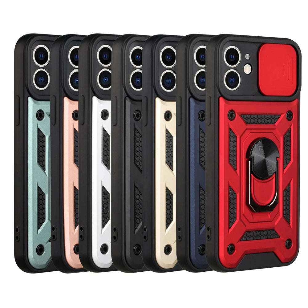 Shockproof Armor Camera Protection Case for iPhone 12, 11, 13, 14 Pro Max & More – Stylish Cover for Active Lifestyle