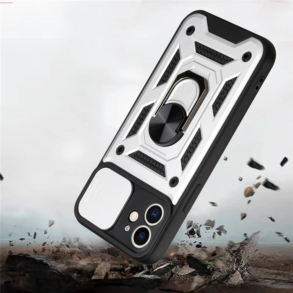 Shockproof Armor Camera Protection Case for iPhone 12, 11, 13, 14 Pro Max & More – Stylish Cover for Active Lifestyle