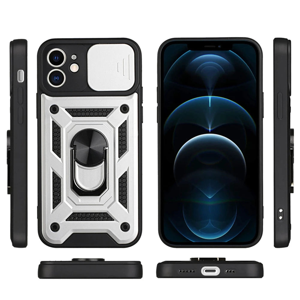 Shockproof Armor Camera Protection Case for iPhone 12, 11, 13, 14 Pro Max & More – Stylish Cover for Active Lifestyle