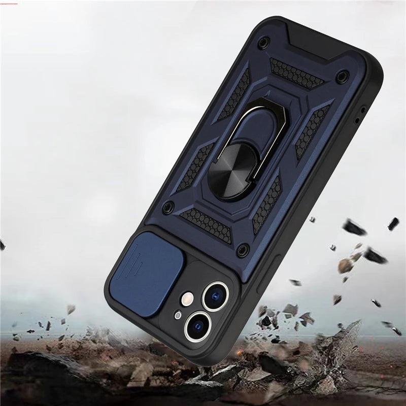 Shockproof Armor Camera Protection Case for iPhone 12, 11, 13, 14 Pro Max & More – Stylish Cover for Active Lifestyle