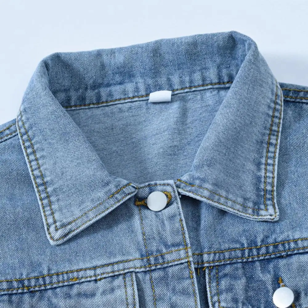 Hello Y2K Retro Denim Jacket